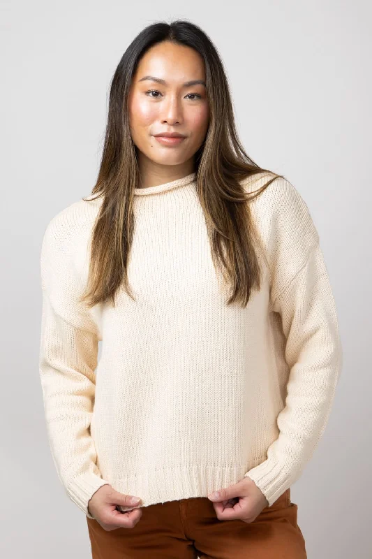 Mock Neck Sweater for Women in Natural | 64284-NATURAL