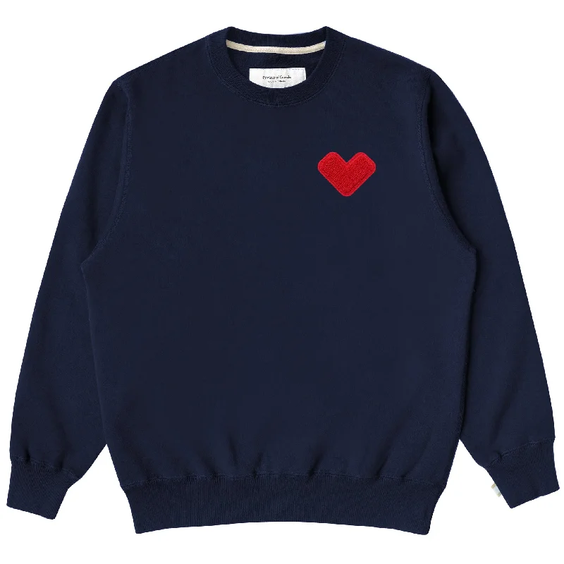 Heart Sweatshirt Navy - Unisex