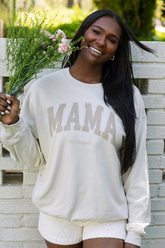 Mama Block Sweatshirt in Sand