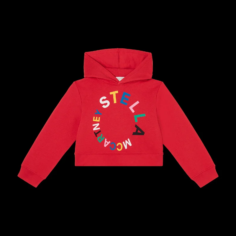 Red Logo Hooded Top