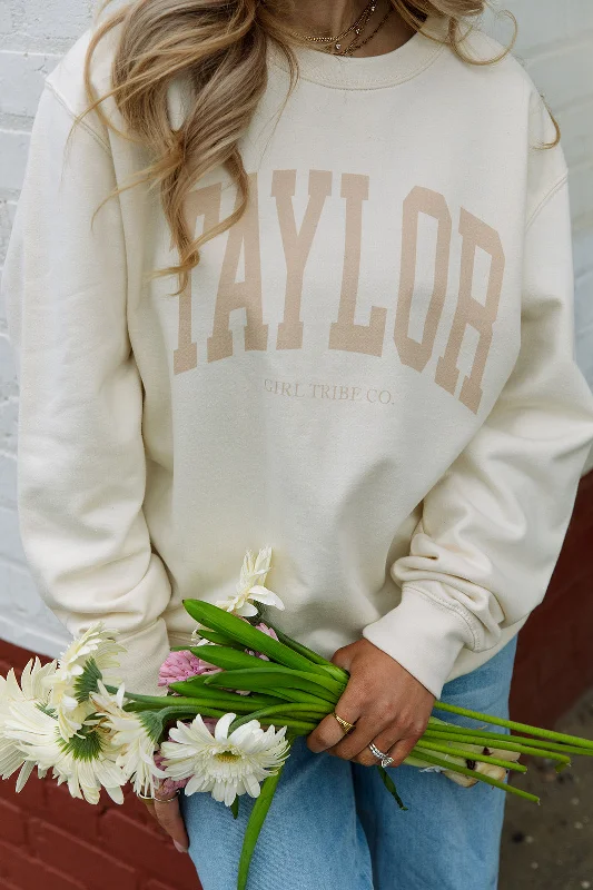 Taylor Block Sweatshirt in Ivory